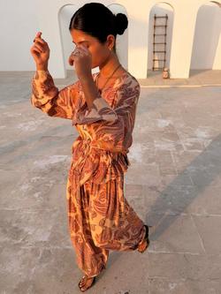 Never Fully Dressed Paisley Balloon Trousers containing LENZING™ ECOVERO™ Viscose, Multi - view 2, Multi