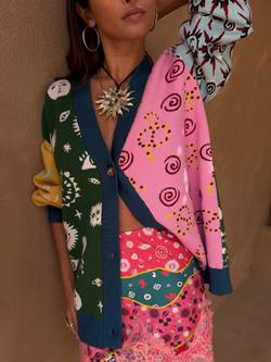 Never Fully Dressed Morocco Martha Knit Cardigan, Multi - view 2, Multi