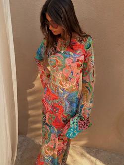 Never Fully Dressed Aria Mari Mesh Dress, Multi, Multi