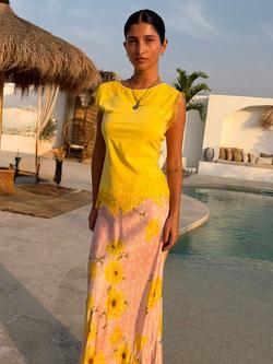 Never Fully Dressed Maeva Fawn Poppy Skirt, Pink, Pink