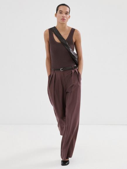 Mango Tailored Sleeveless Jumpsuit, Taupe, Taupe