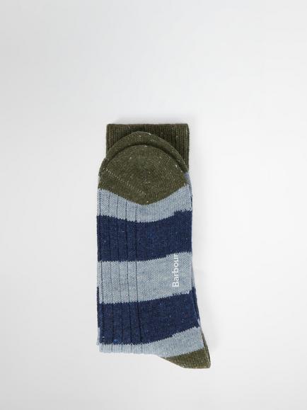 Barbour Wool Blend Houghton Stripe Socks, Bluestone - view 2, Bluestone
