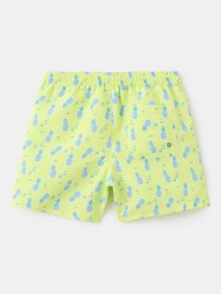 Mango Kids' Drawstring Waist Printed Swim Shorts, Apple - view 2, Apple