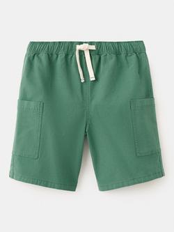 Mango Kids' Drawstring Waist Cargo Shorts, Green, Green