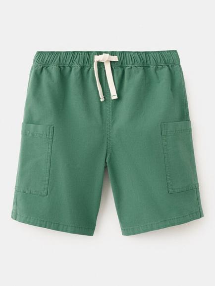 Mango Kids' Drawstring Waist Cargo Shorts, Green, Green