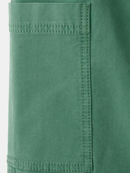 Mango Kids' Drawstring Waist Cargo Shorts, Green - view 2, Green