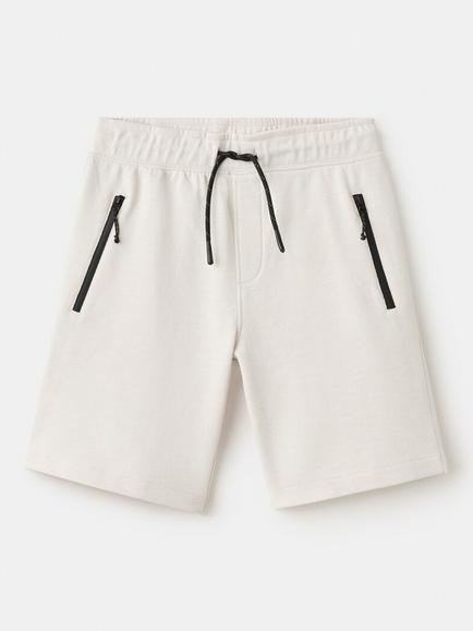 Mango Kids' Drawstring Waist Jogger Shorts, Raw