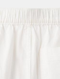 Mango Kids' Cotton-Linen Cargo Shorts, Off White - view 2, Off White