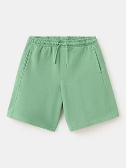 Mango Kids' Drawstring Waist Jogger Shorts, Green
