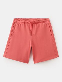 Mango Kids' Drawstring Waist Jogger Shorts, Coral