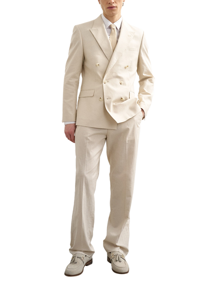 Topman Linen Cotton Blend Suit Trousers, Sand, Sand