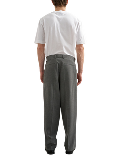Topman Relaxed Fit Pinstripe Suit Trousers, Charcoal - view 2, Charcoal