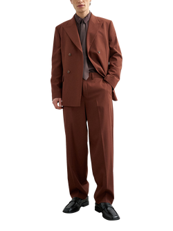 Topman Relaxed Fit Suit Trousers, Rust, Rust
