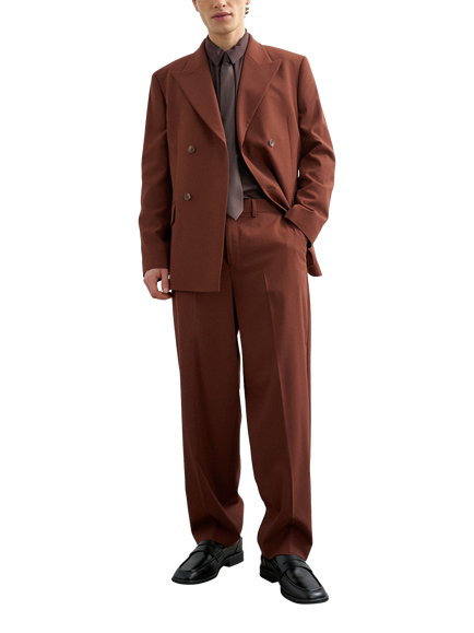 Topman Relaxed Fit Suit Trousers, Rust, Rust