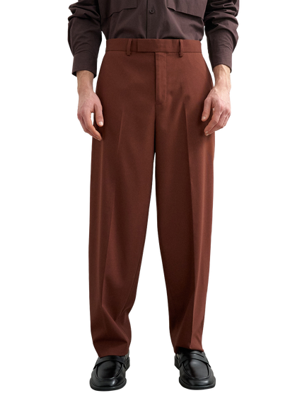 Topman Relaxed Fit Suit Trousers, Rust - view 2, Rust