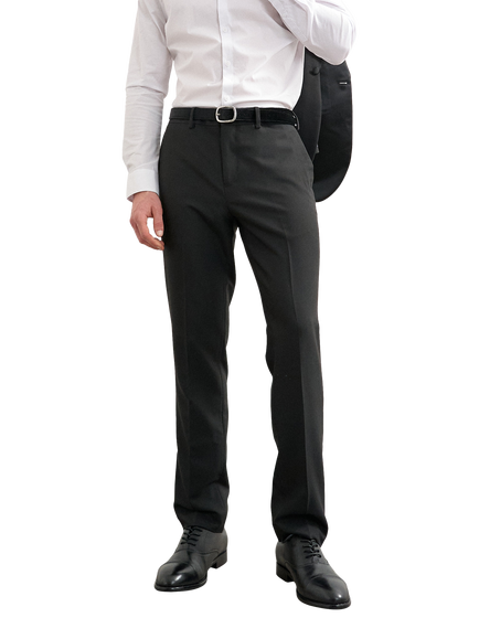 Topman Slim Fit Tuxedo Trousers, Black - view 2, Black