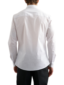 Topman Slim Fit Stretch Cotton Blend Shirt - view 2, White
