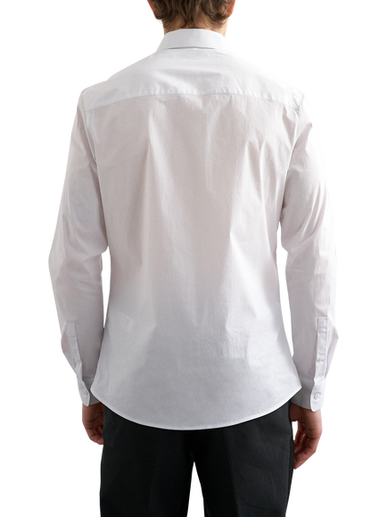 Topman Slim Fit Stretch Cotton Blend Shirt - view 2, White