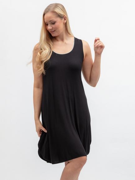 Cyberjammies Modal Blend Sleeveless Swing Nightdress, Black, Black