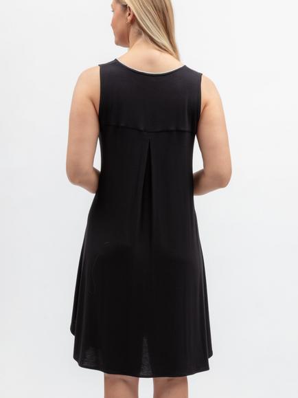 Cyberjammies Modal Blend Sleeveless Swing Nightdress, Black - view 2, Black