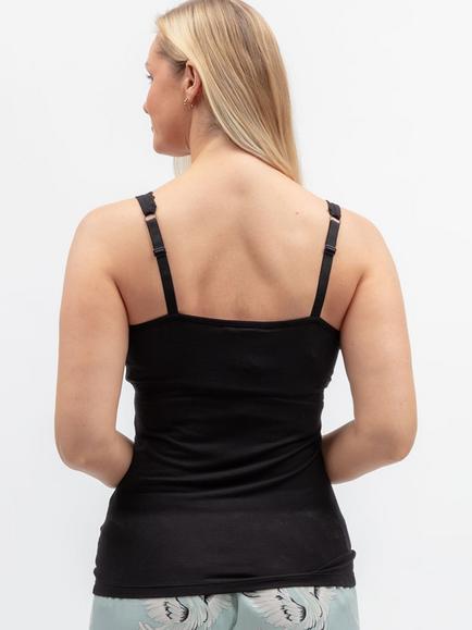 Cyberjammies Grace Jersey Hidden Support Vest, Black - view 2, Black