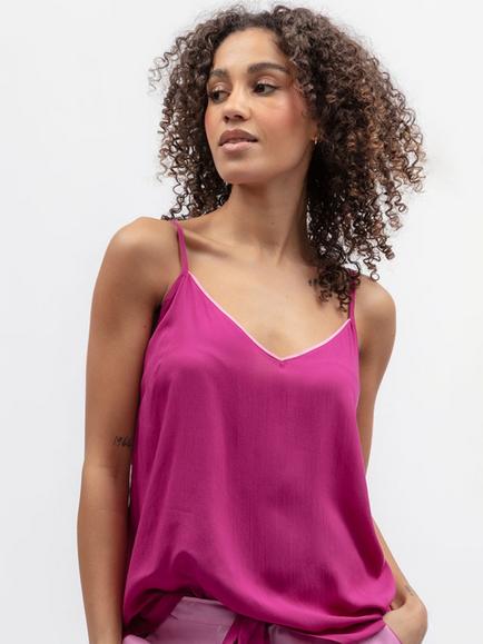 Cyberjammies Belle Camisole Pyjama Top, Magenta, Magenta