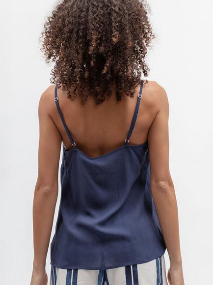 Cyberjammies Celestial Nights Camisole Pyjama Top, Navy - view 2, Navy