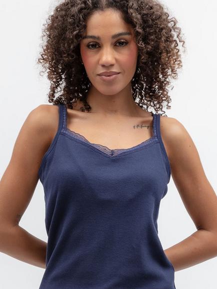 Cyberjammies Celestial Nights Hidden Support Cotton Blend Vest, Navy, Navy