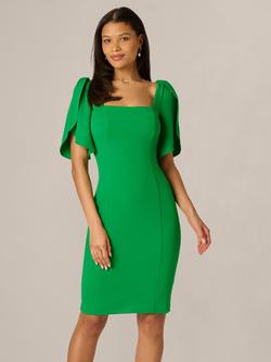 Adrianna Papell Tulip Sleeve Sheath Dress, Palm Leaf, Palm Leaf