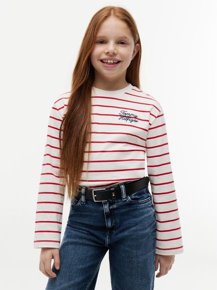 Tommy Hilfiger Kids' Stripe Long Sleeve T-Shirt, Multi, Multi