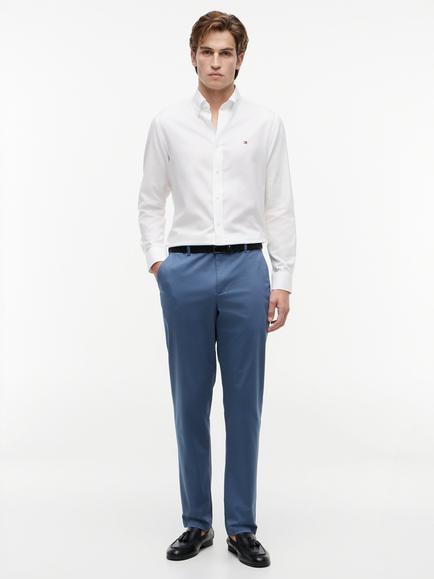 Tommy Hilfiger Straight Cotton Blend Chinos, Indigo - view 2, Indigo