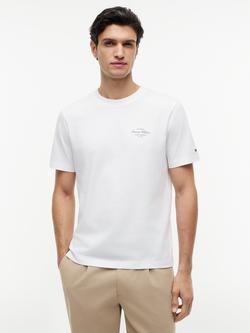 Tommy Hilfiger Cotton Maritime Print Crew Neck T-Shirt, White, White