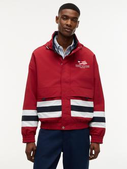 Tommy Hilfiger Reversible Colour Block Windbreaker Jacket, Red, Red