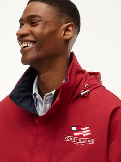 Tommy Hilfiger Reversible Colour Block Windbreaker Jacket, Red - view 2, Red
