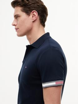 Tommy Hilfiger Flag Cotton Polo Shirt - view 2, Navy