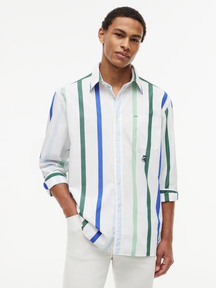 Tommy Hilfiger Best Level Stripe Cotton Shirt, White, White
