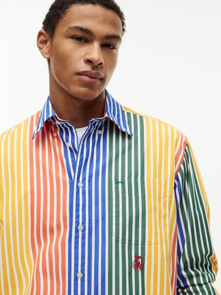 Tommy Hilfiger Stripe Cotton Shirt, Multi - view 2, Multi
