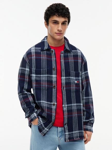 Tommy Hilfiger Check Cotton Overshirt, Blue/Multi, Blue/Multi
