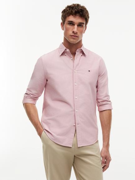 Tommy Hilfiger Button Down Cotton Shirt, Light Purple, Pink