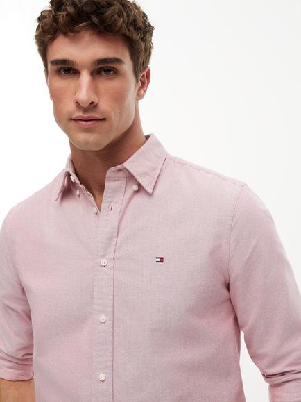 Tommy Hilfiger Button Down Cotton Shirt, Light Purple - view 2, Pink