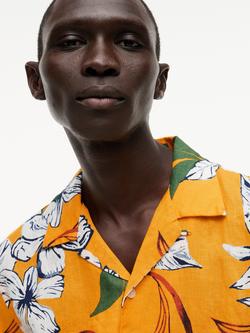 Tommy Hilfiger Resort Button Through Short Sleeve Linen Shirt, Multi - view 2, Multi