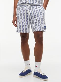 Tommy Hilfiger Drawstring Cotton Blend Shorts, Blue/Multi, Blue/Multi