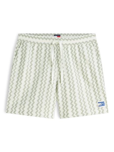 Tommy Hilfiger Cotton Rich Textured Chinos Shorts, Green, Green