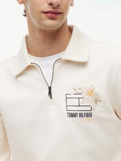 Tommy Hilfiger Graphic Print Cotton Sweatshirt, Ivory - view 2, Ivory