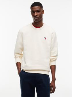 Tommy Hilfiger Crew Neck Cotton Sweatshirt, Natural, Natural