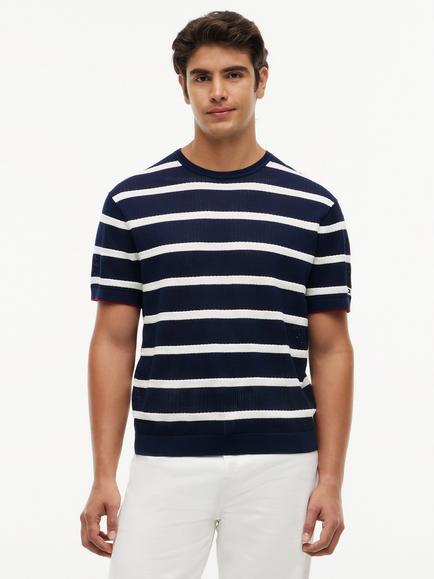 Tommy Hilfiger Breton Stripe Cotton T-Shirt, Multi, Multi