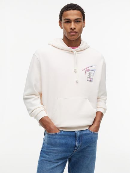 Tommy Hilfiger Graphic Print Cotton Hoodie, White, White