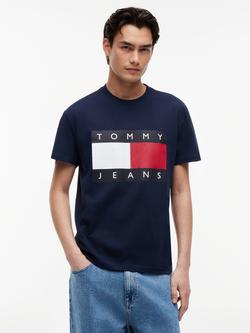 Tommy Hilfiger Crew Neck Cotton T-Shirt, Navy, Navy