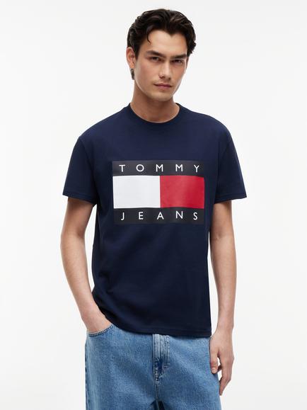 Tommy Hilfiger Crew Neck Cotton T-Shirt, Navy, Navy