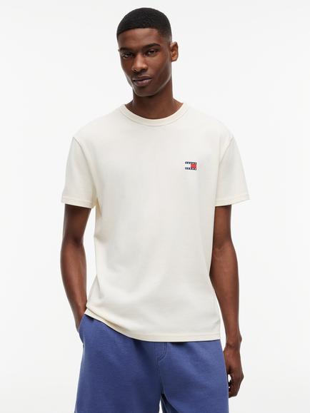 Tommy Hilfiger Crew Neck Cotton T-Shirt, Natural